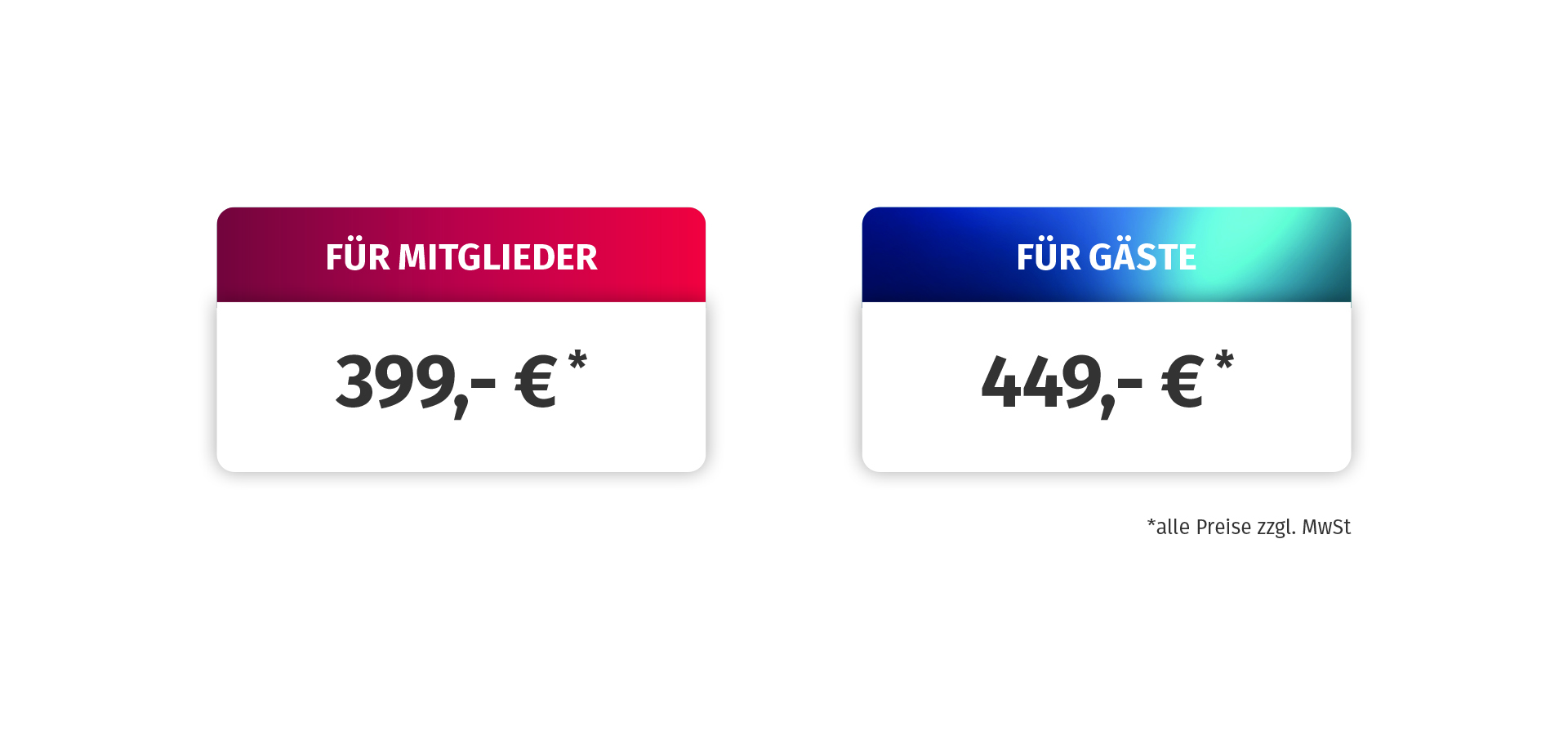 Preisinformation: Frühbucherpreis Für Mitglieder 349,- Euro und Nicht-Mitglieder 399,- Euro. Normalpreis ab 01.07.2026 für Mitglieder  399,- Euro und Nicht-Mitglieder 449,- Euro.