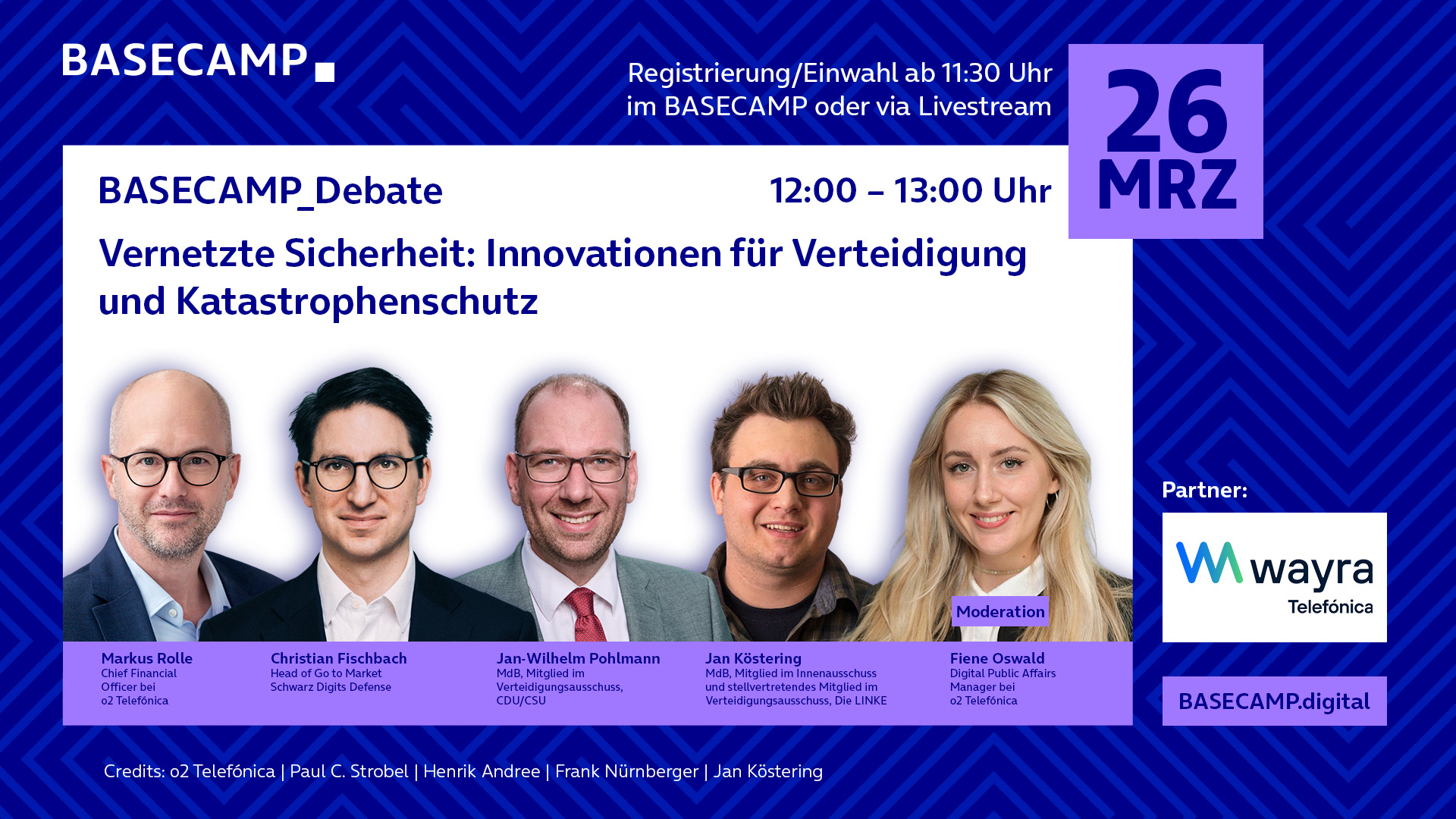 BASECAMP_Debate: Vernetzte Sicherheit: Innovationen für Verteidigung und Katastrophenschutz am 26.03.2026