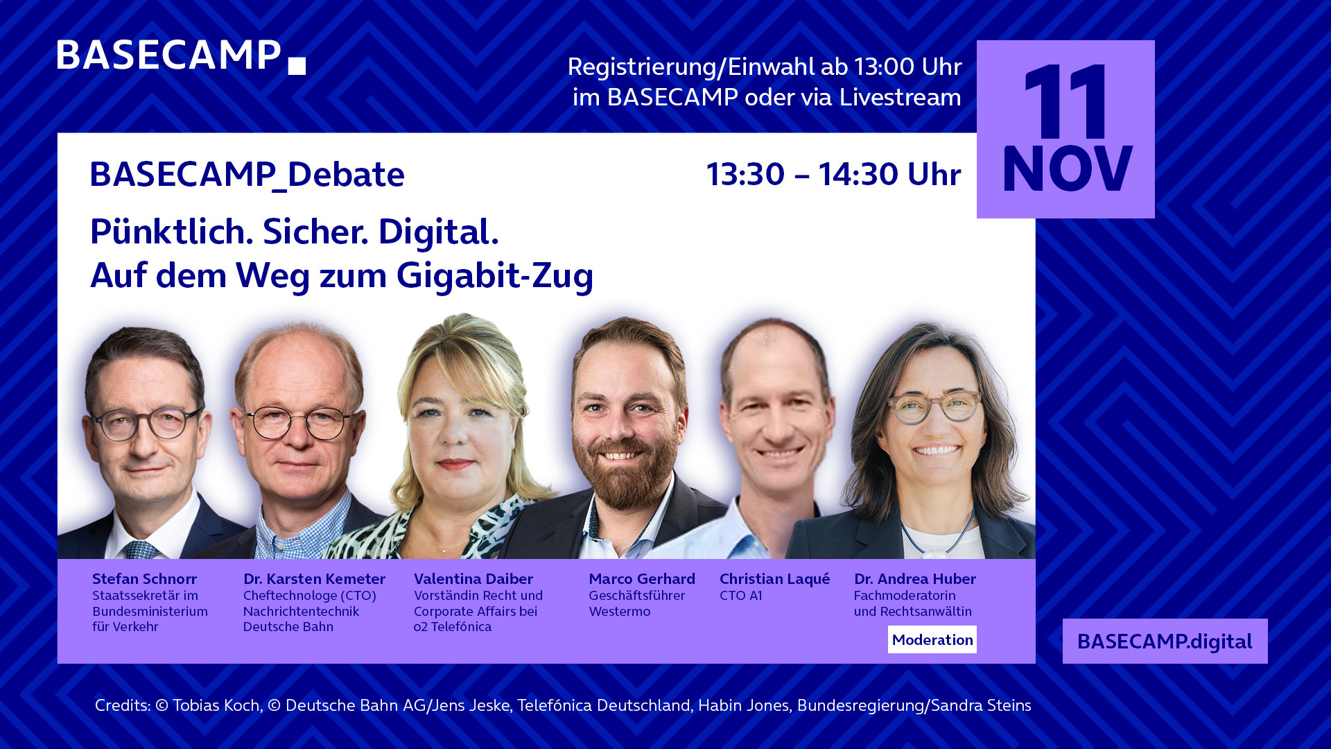 BASECAMP_Debate: Pünktlich. Sicher. Digital. - Auf dem Weg zum Gigabit-Zug