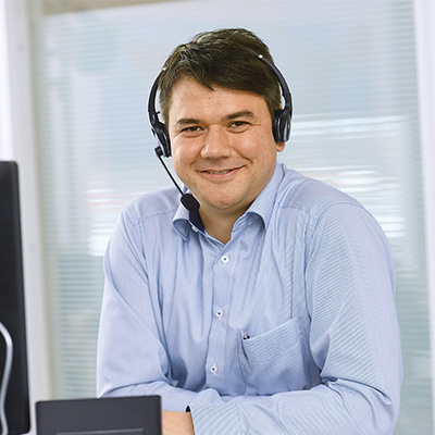 A portrait of After Sales Services Manager Mathias Mayer