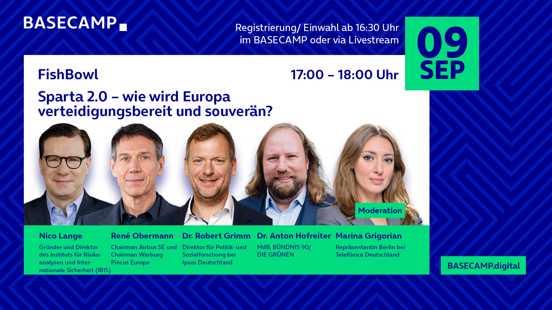 BASECAMP FishBowl: Sparta 2.0 – wie wird Europa verteidigungsbereit und souverän?